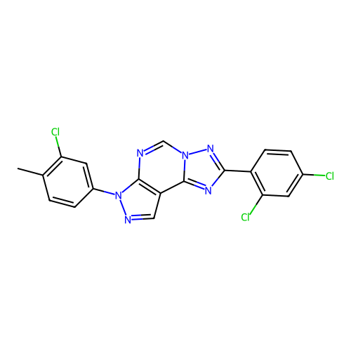 C19H11Cl3N6 structure