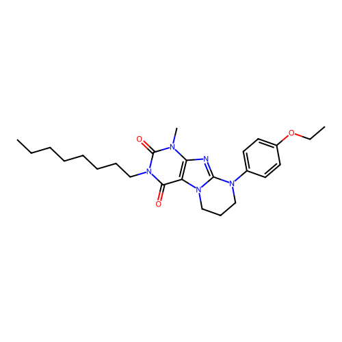 9-(4-ethoxyphenyl)-1-methyl-3-octyl-6,7,8,9-tetrahydropyrimido[2,1-f]purine-2,4(1H,3H)-dione structure
