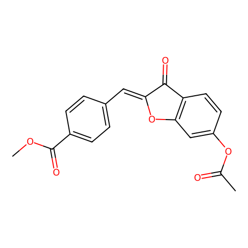 (Z)-methyl 4-((6-acetoxy-3-oxobenzofuran-2(3H)-ylidene)methyl)benzoate structure