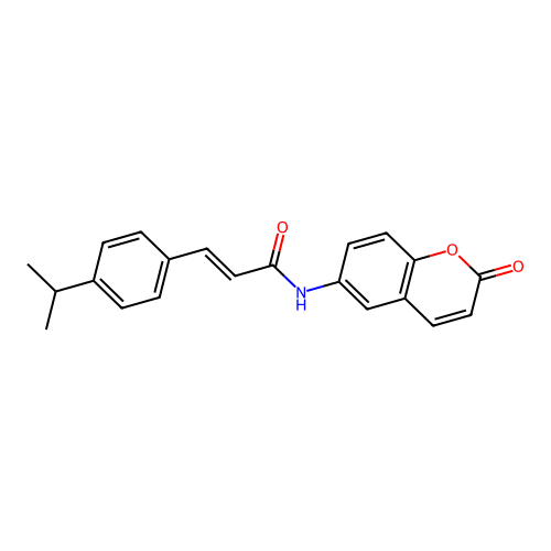 (2E)-N-(2-oxo-2H-chromen-6-yl)-3-[4-(propan-2-yl)phenyl]prop-2-enamide structure