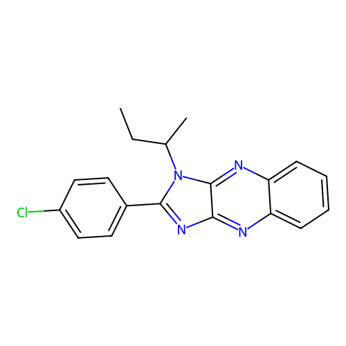 1-(butan-2-yl)-2-(4-chlorophenyl)-1H-imidazo[4,5-b]quinoxaline structure