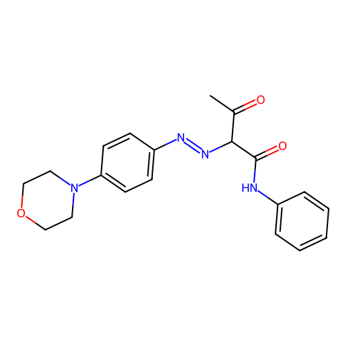 2-[[4-(Morpholino)phenyl]azo]acetoacetanilide structure