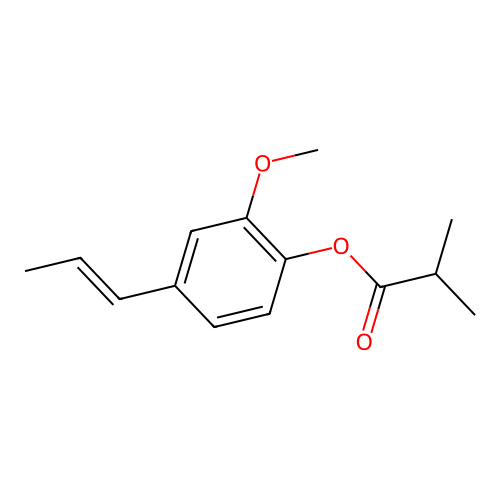 Isoeugenyl isobutyrate, (E)- structure