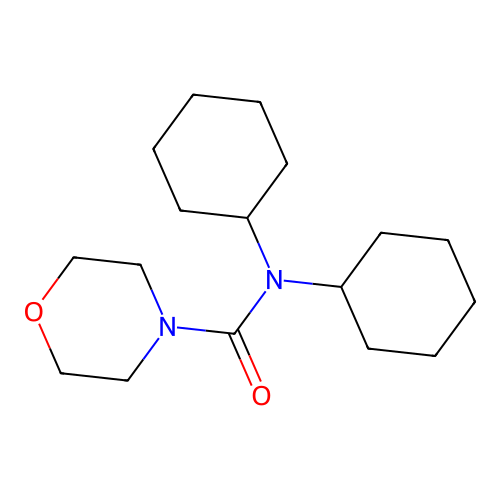 N,N-Dicyclohexylmorpholine-4-carboxamide structure