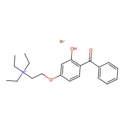 (2-(4-Benzoyl-3-hydroxyphenoxy)ethyl)triethylammonium bromide structure