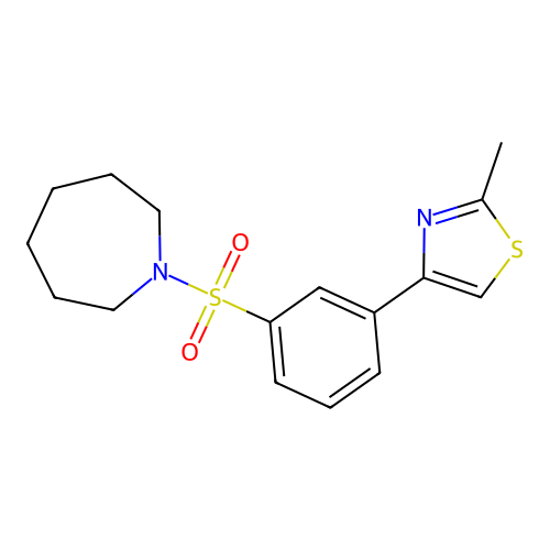 1-[3-(2-Methyl-thiazol-4-yl)-benzenesulfonyl]-azepane structure