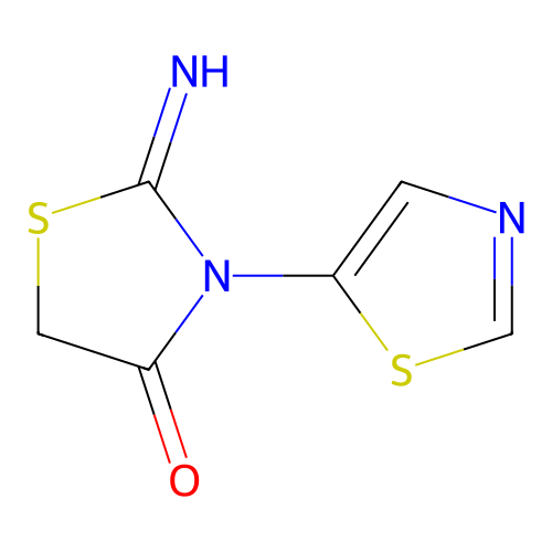 2-Imino-3-(1,3-thiazol-5-yl)-1,3-thiazolidin-4-one structure