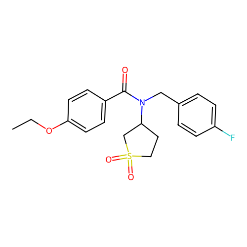 N-(1,1-dioxidotetrahydrothiophen-3-yl)-4-ethoxy-N-(4-fluorobenzyl)benzamide structure
