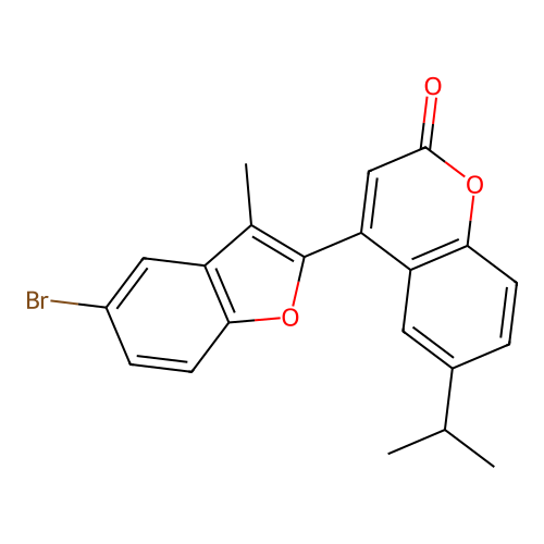 4-(5-Bromo-3-methylbenzo[d]furan-2-yl)-6-(methylethyl)chromen-2-one structure