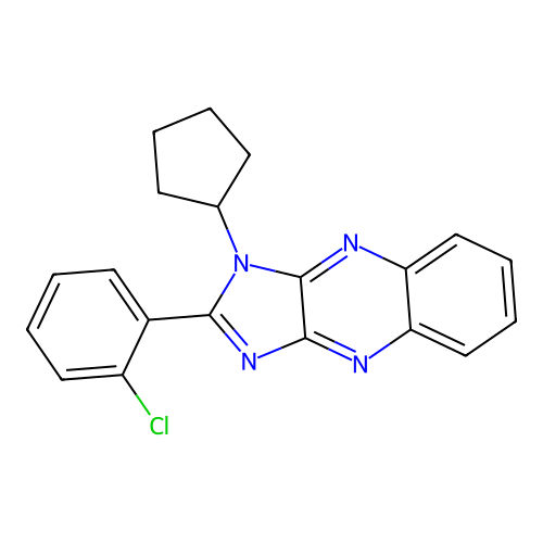 2-(2-chlorophenyl)-1-cyclopentyl-1H-imidazo[4,5-b]quinoxaline structure