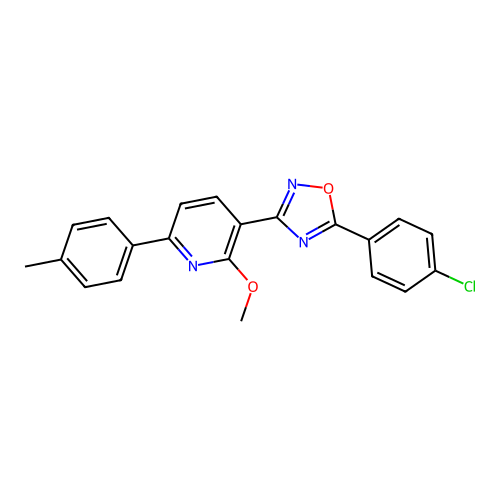 3-[5-(4-Chlorophenyl)-1,2,4-oxadiazol-3-yl]-2-methoxy-6-(4-methylphenyl)pyridine structure