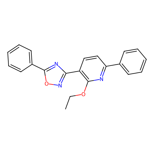 2-Ethoxy-6-phenyl-3-(5-phenyl-1,2,4-oxadiazol-3-yl)pyridine structure