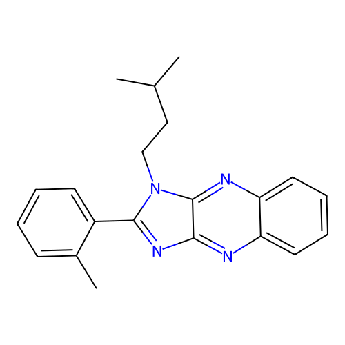 1-(3-methylbutyl)-2-(2-methylphenyl)-1H-imidazo[4,5-b]quinoxaline structure