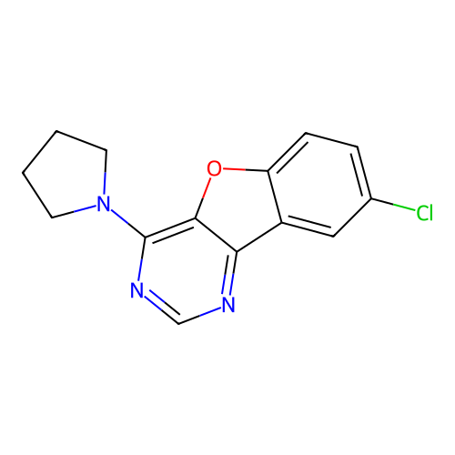 8-Chloro-4-(pyrrolidin-1-yl)[1]benzofuro[3,2-d]pyrimidine structure