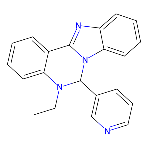 5-Ethyl-6-(pyridin-3-yl)-5,6-dihydrobenzimidazo[1,2-c]quinazoline structure