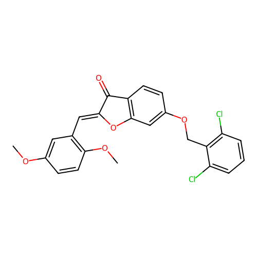 (Z)-6-((2,6-dichlorobenzyl)oxy)-2-(2,5-dimethoxybenzylidene)benzofuran-3(2H)-one structure