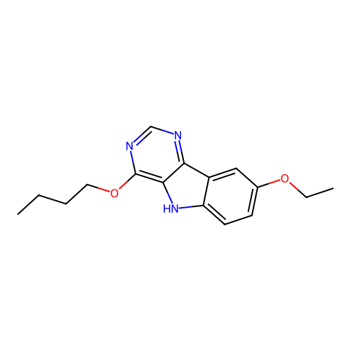 4-Butoxy-8-ethoxy-5H-pyrimido[5,4-b]indole structure