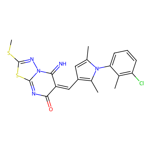 C20H18ClN5OS2 structure