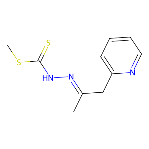 1-Methylsulfanyl-n-(1-pyridin-2-ylpropan-2-ylideneamino)methanethioamide structure
