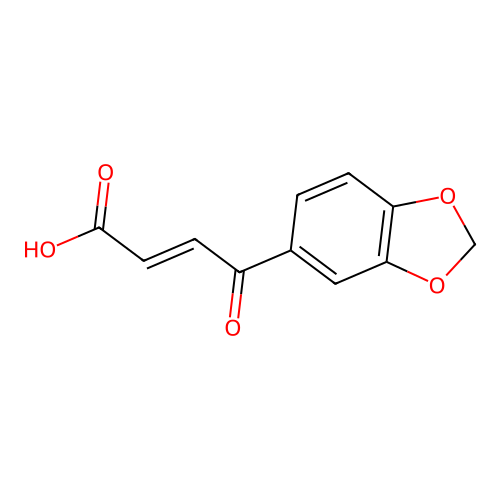 2-Butenoic acid, 4-(1,3-benzodioxol-5-yl)-4-oxo-, (E)- structure