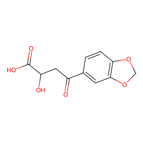 1,3-Benzodioxole-5-butanoic acid, alpha-hydroxy-gamma-oxo- structure