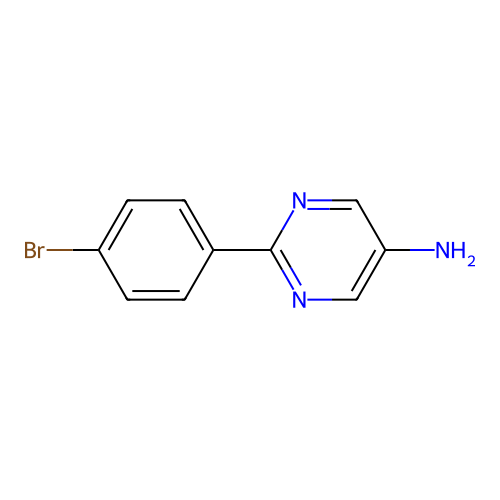 5-Amino-2-(4-bromophenyl)pyrimidine structure