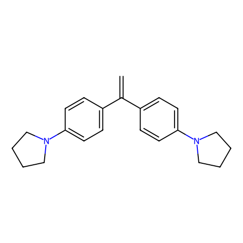 1,1-Bis(4-pyrrolidinophenyl)ethylene structure