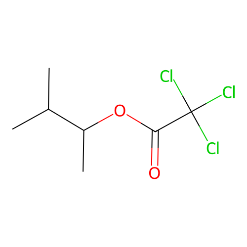 Acetic acid, trichloro-, 1,2-dimethylpropyl ester structure