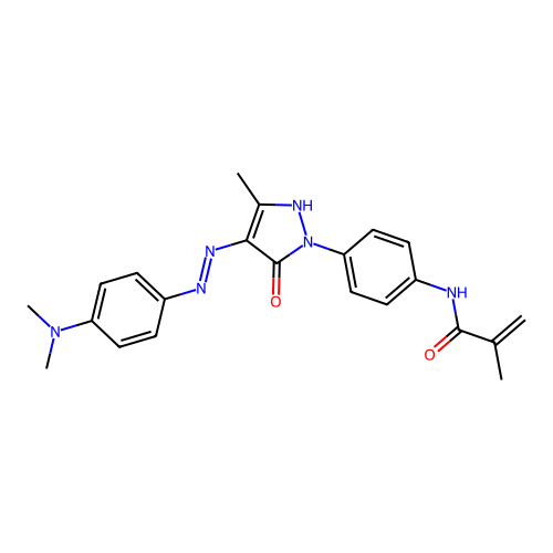 N-[4-[(4Z)-4-[(4-DIMETHYLAMINOPHENYL)HYDRAZINYLIDENE]-3-METHYL-5-OXO-PYRAZOL-1-YL]PHENYL]-2-METHYL-PROP-2-ENAMIDE structure