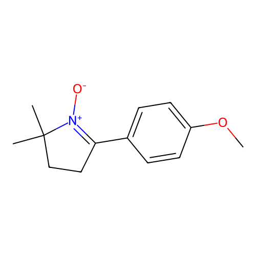5-(4-methoxyphenyl)-2,2-dimethyl-3,4-dihydro-2H-pyrrolium-1-olate structure