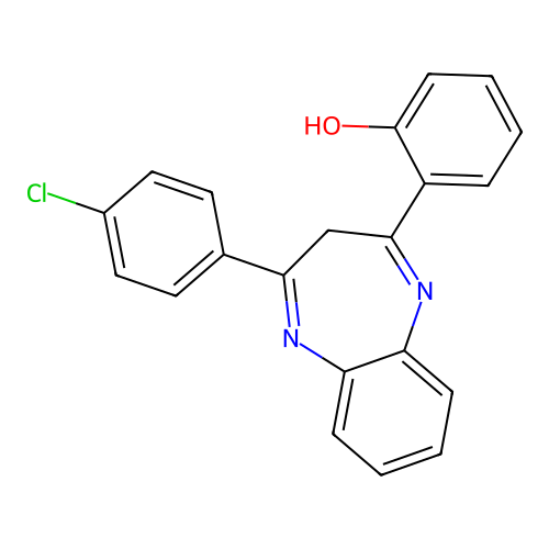 2-[4-(4-chlorophenyl)-3H-1,5-benzodiazepin-2-yl]phenol structure