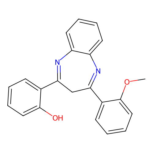Phenol, 2-[4-(2-methoxyphenyl)-3H-1,5-benzodiazepin-2-yl]- structure