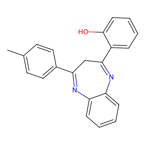 o-(4-(p-Tolyl)-3H-1,5-benzodiazepin-2-yl)phenol structure