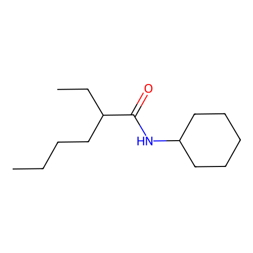 N-cyclohexyl-2-ethylhexanamide structure