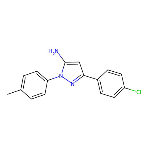 3-(4-Chlorophenyl)-1-(4-methylphenyl)-1H-pyrazole-5-amine structure