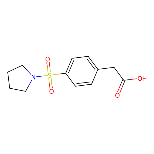 2-(4-pyrrolidin-1-ylsulfonylphenyl)acetic Acid structure