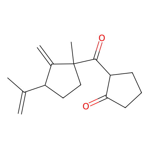 2-((3-Isopropenyl-1-methyl-2-methylenecyclopentyl)carbonyl)cyclopentan-1-one structure
