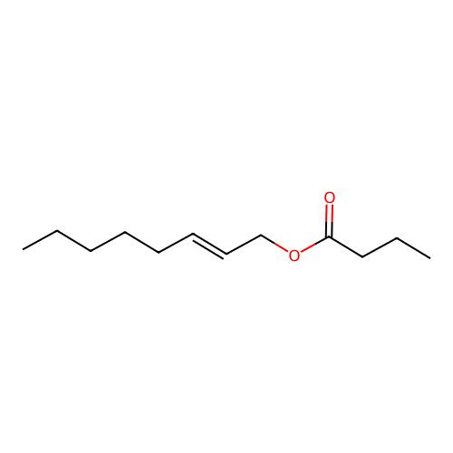 2-Octen-1-yl butyrate, (2E)- structure