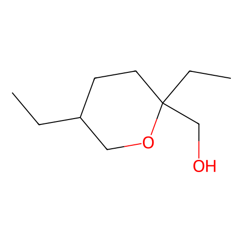 2,5-Diethyltetrahydro-2H-pyran-2-methanol structure