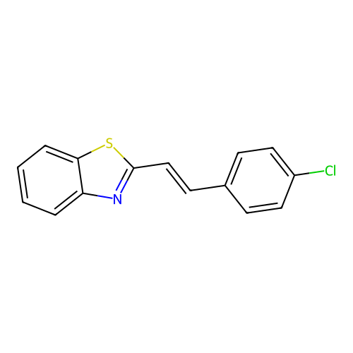 2-[(1E)-2-(4-chlorophenyl)vinyl]benzothiazole structure