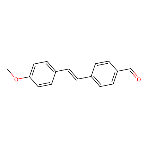 4-[(E)-2-(4-methoxyphenyl)vinyl]benzaldehyde structure