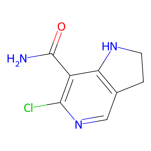 6-chloro-2,3-dihydro-1H-pyrrolo[3,2-c]pyridine-7-carboxamide structure