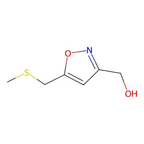 (5-((Methylthio)methyl)isoxazol-3-yl)methanol structure