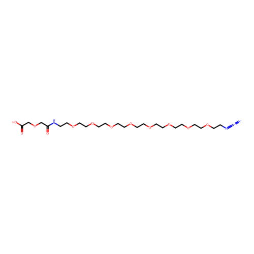 2-((Azido-PEG8-carbamoyl)methoxy)acetic acid structure