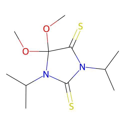5,5-Dimethoxy-1,3-di(propan-2-yl)imidazolidine-2,4-dithione structure