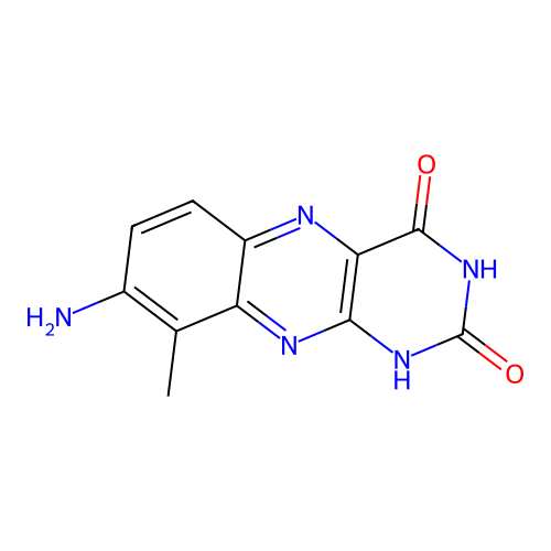 8-Amino-9-methylbenzo[g]pteridine-2,4(1H,3H)-dione structure