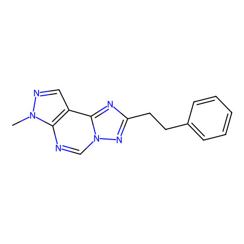 7-methyl-2-(2-phenylethyl)-7H-pyrazolo[4,3-e][1,2,4]triazolo[1,5-c]pyrimidine structure