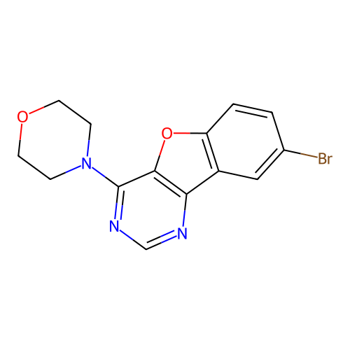 8-Bromo-4-(morpholin-4-yl)[1]benzofuro[3,2-d]pyrimidine structure