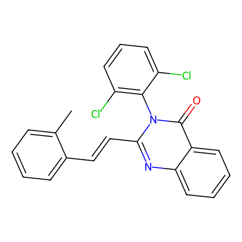 3-(2,6-dichlorophenyl)-2-[(E)-2-(2-methylphenyl)ethenyl]quinazolin-4(3H)-one structure