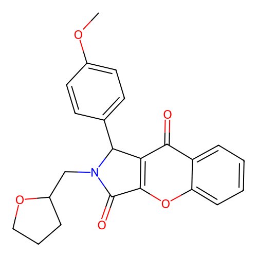 1-(4-methoxyphenyl)-2-(oxolan-2-ylmethyl)-1H-chromeno[2,3-c]pyrrole-3,9-dione structure